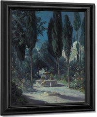 A Garden In Granada In The Moonlight By Colin Campbell Cooper Fine Art Print