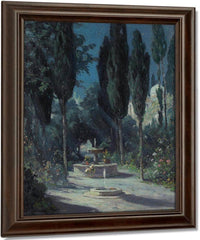 A Garden In Granada In The Moonlight By Colin Campbell Cooper Fine Art Print