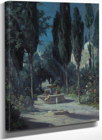A Garden In Granada In The Moonlight By Colin Campbell Cooper Fine Art Print