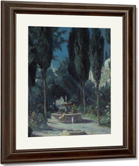 A Garden In Granada In The Moonlight By Colin Campbell Cooper Fine Art Print