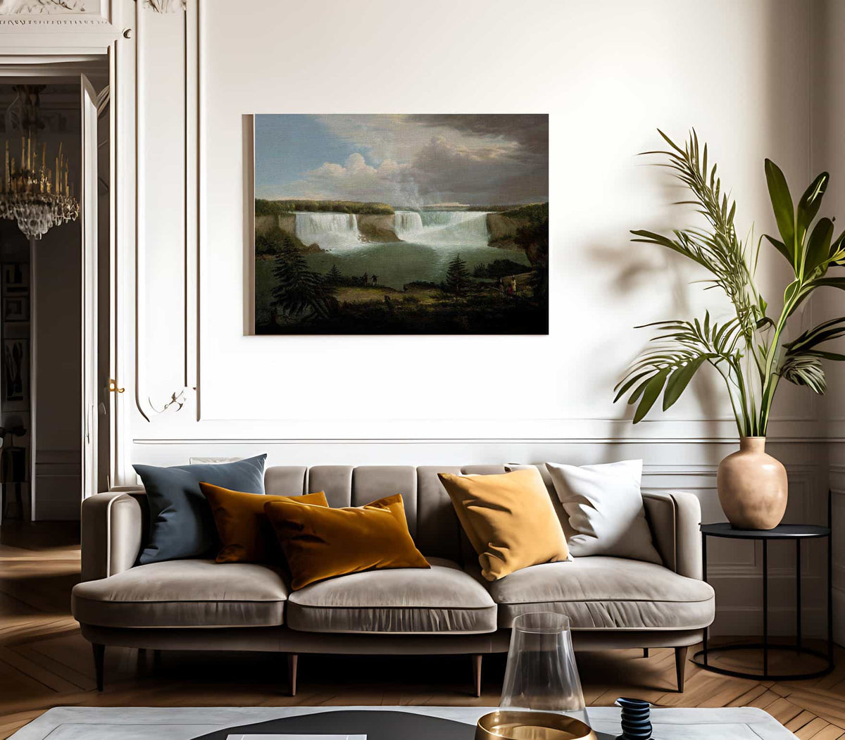 A General View Of The Falls Of Niagara By Alvan Fisher Fine Art Print