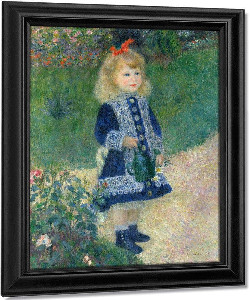 A Girl With A Watering Can 1876 2 By Pierre Auguste Renoir Fine Art Print
