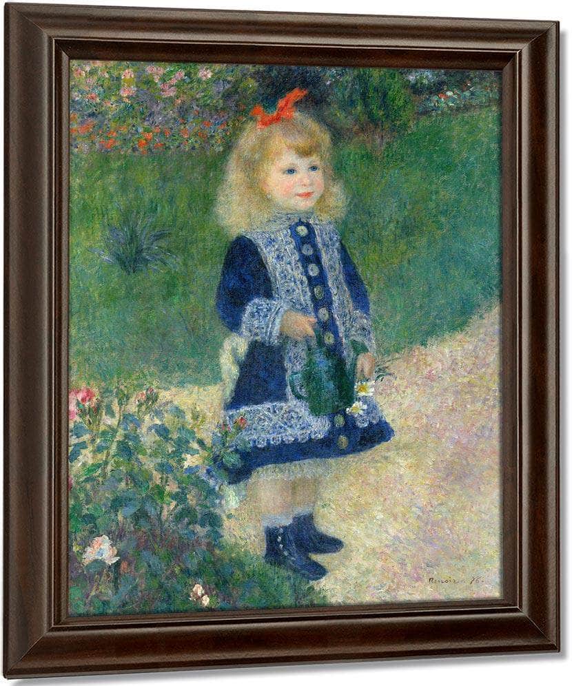 A Girl With A Watering Can 1876 2 By Pierre Auguste Renoir Fine Art Print