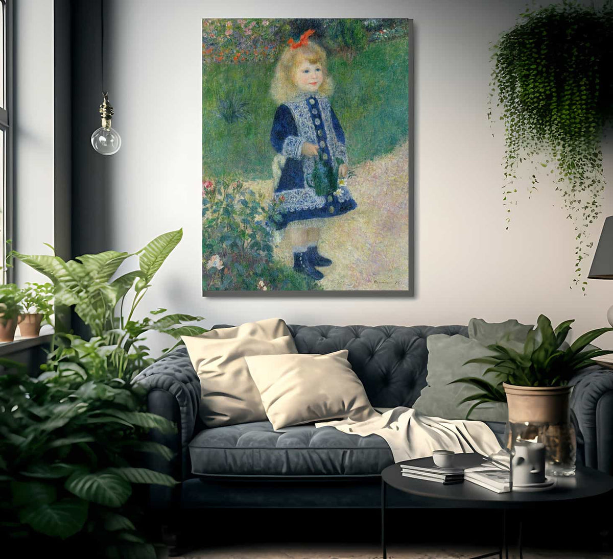 A Girl With A Watering Can 1876 2 By Pierre Auguste Renoir Fine Art Print