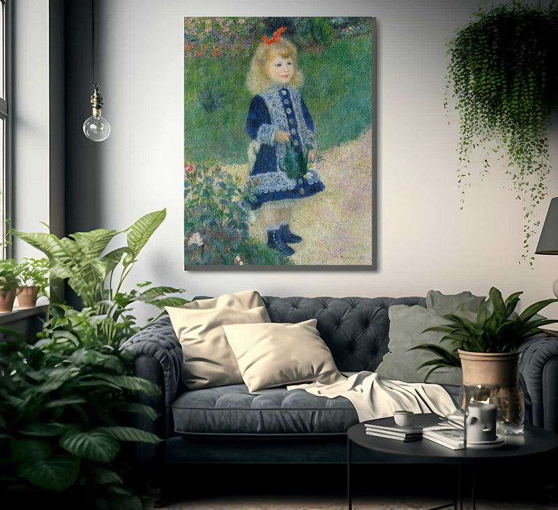 A Girl With A Watering Can 1876 2 By Pierre Auguste Renoir Fine Art Print
