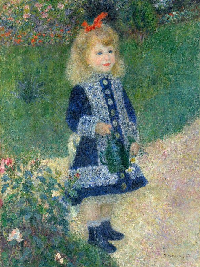 A Girl With A Watering Can 1876 2 By Pierre Auguste Renoir Fine Art Print