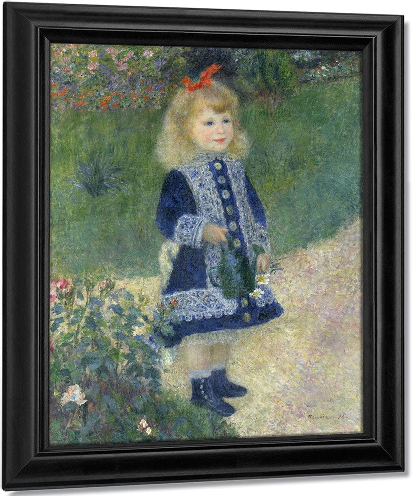 A Girl With A Watering Can By Pierre Auguste Renoir Fine Art Print