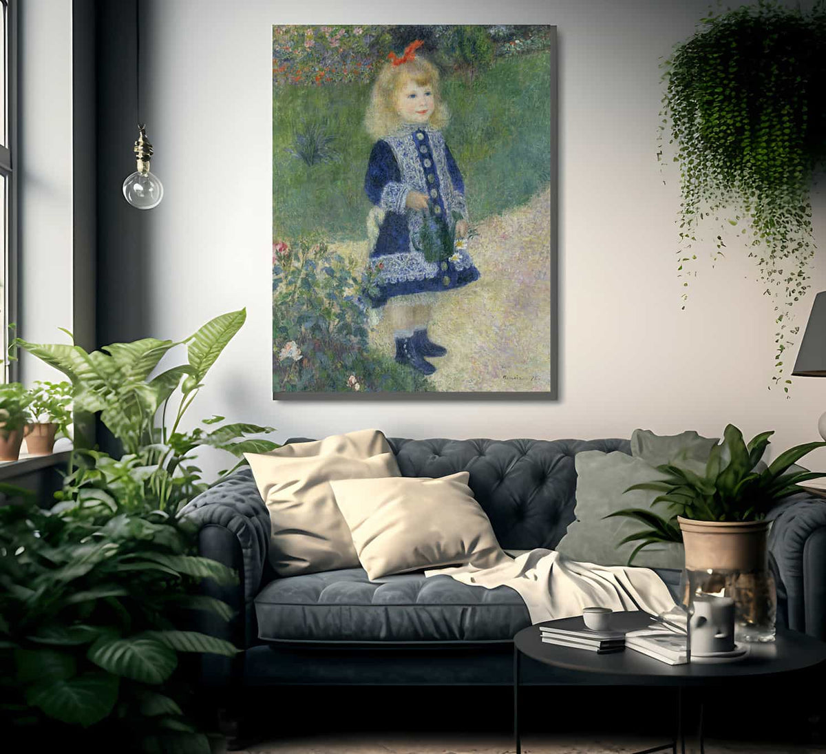 A Girl With A Watering Can By Pierre Auguste Renoir Fine Art Print