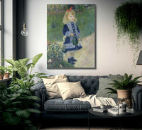 A Girl With A Watering Can By Pierre Auguste Renoir Fine Art Print