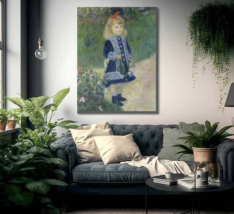 A Girl With A Watering Can By Pierre Auguste Renoir Fine Art Print