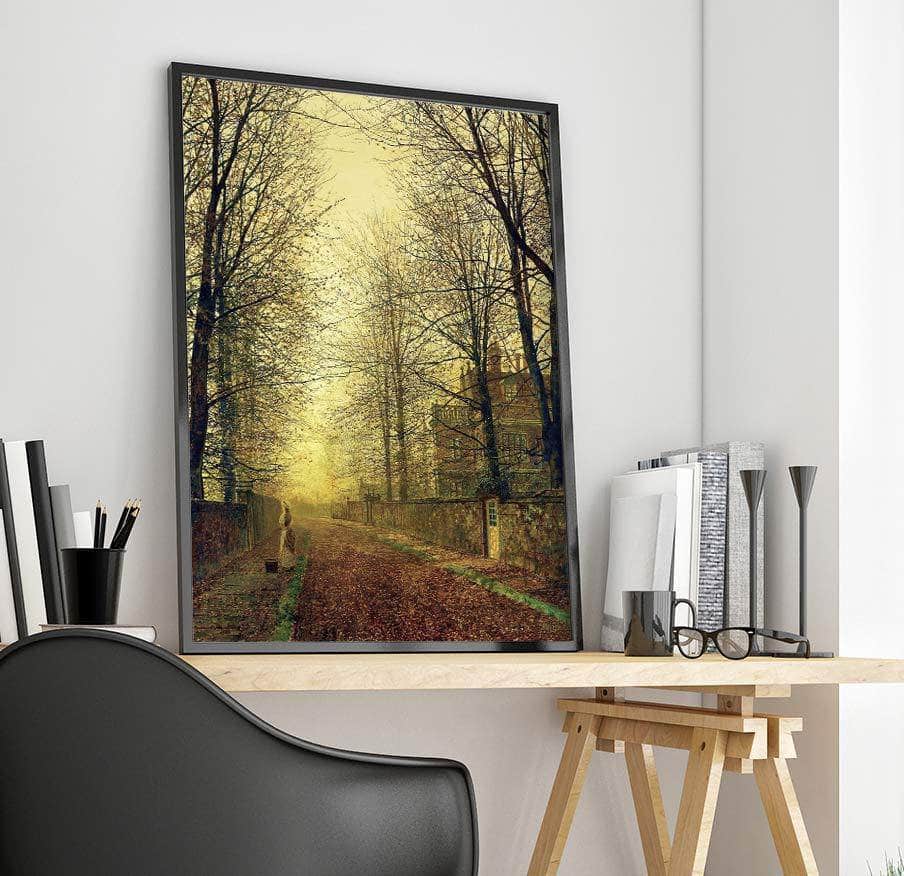 A Golden Country Road Painting John Atkinson Grimshaw Canvas Art Fine Art Print