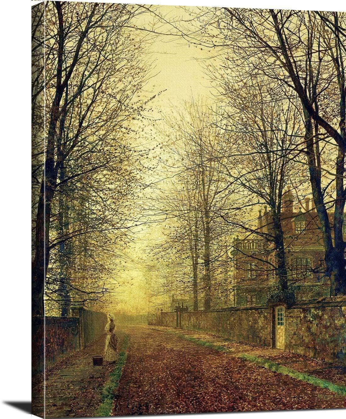 A Golden Country Road Painting John Atkinson Grimshaw Canvas Art Fine Art Print