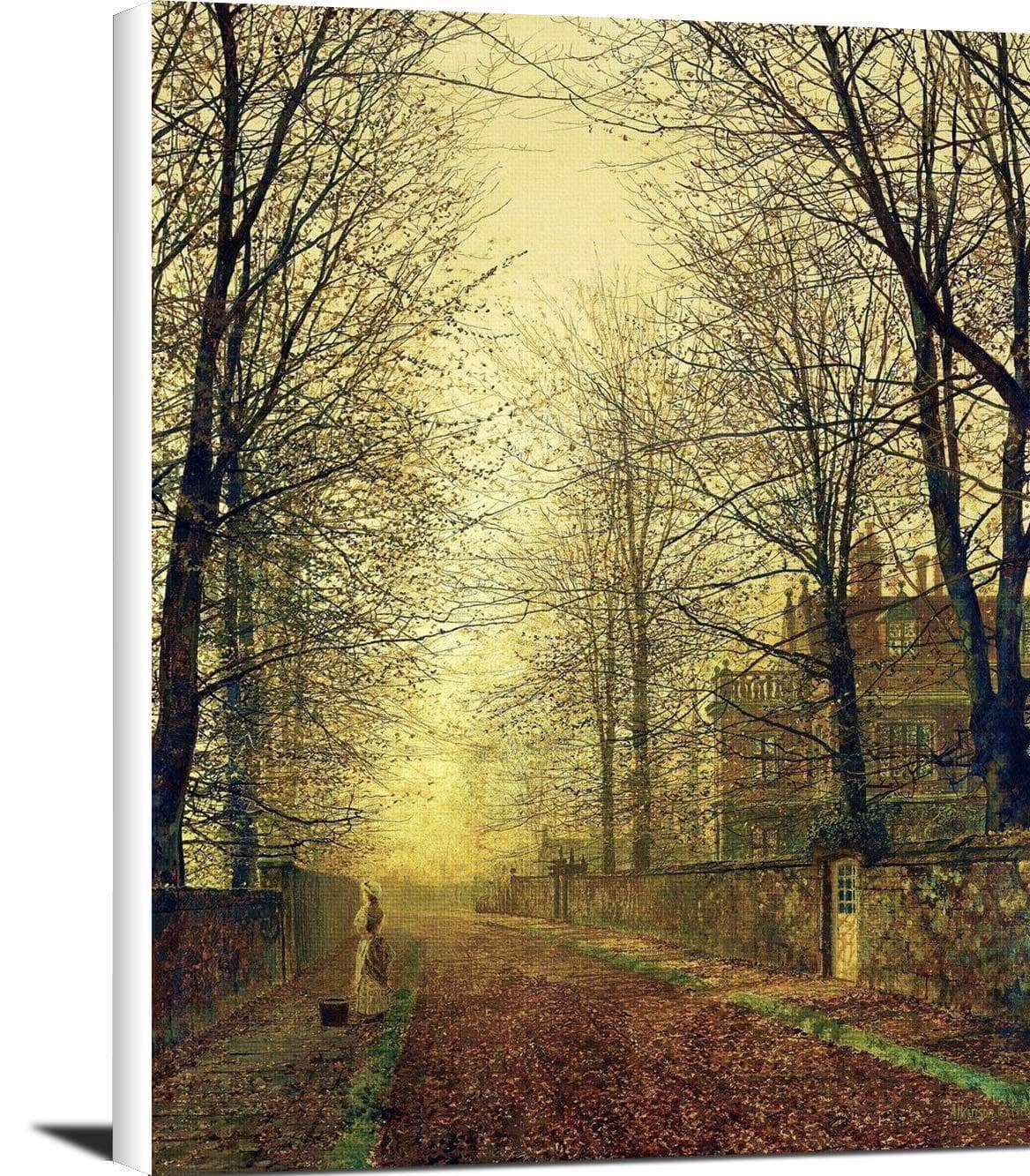 A Golden Country Road Painting John Atkinson Grimshaw Canvas Art Fine Art Print
