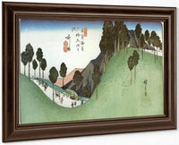 A Green Valley With Trees By Hiroshige Fine Art Print