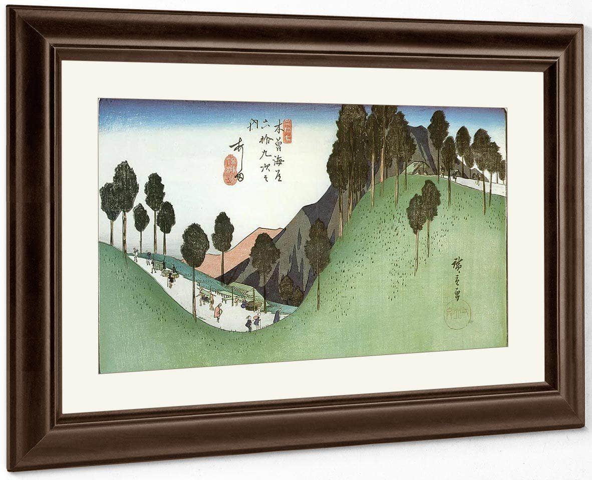 A Green Valley With Trees By Hiroshige Fine Art Print