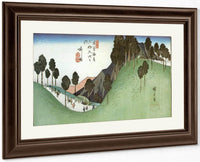 A Green Valley With Trees By Hiroshige Fine Art Print