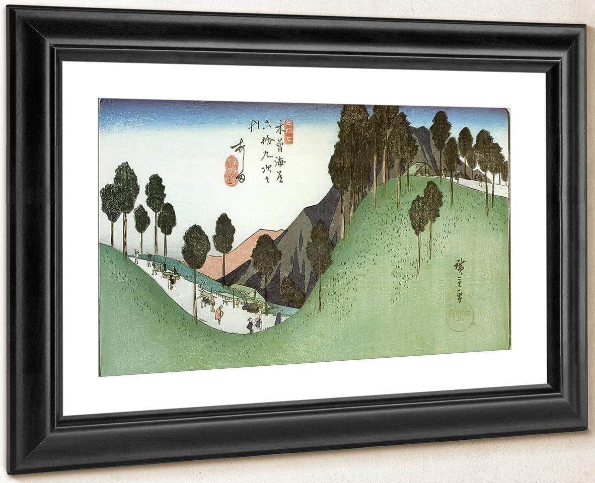 A Green Valley With Trees By Hiroshige Fine Art Print