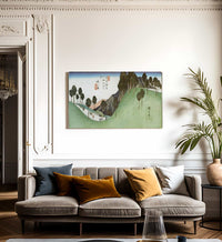 A Green Valley With Trees By Hiroshige Fine Art Print