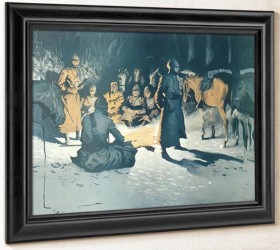 A Halt In The Wilderness By Frederic Remington Fine Art Print