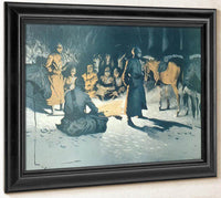 A Halt In The Wilderness By Frederic Remington Fine Art Print