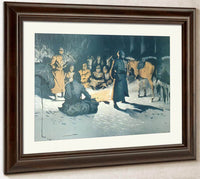 A Halt In The Wilderness By Frederic Remington Fine Art Print