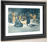 A Halt In The Wilderness By Frederic Remington Fine Art Print