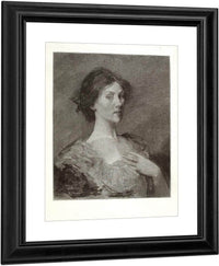 A Head By Thomas Wilmer Dewing Fine Art Print