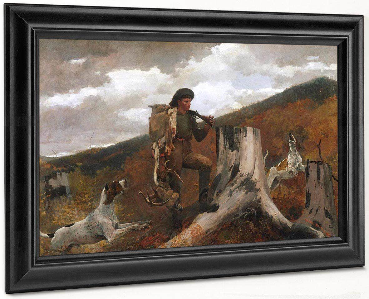 A Huntsman And Dogs By Winslow Homer Fine Art Print
