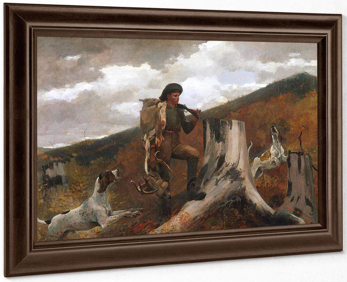 A Huntsman And Dogs By Winslow Homer Fine Art Print