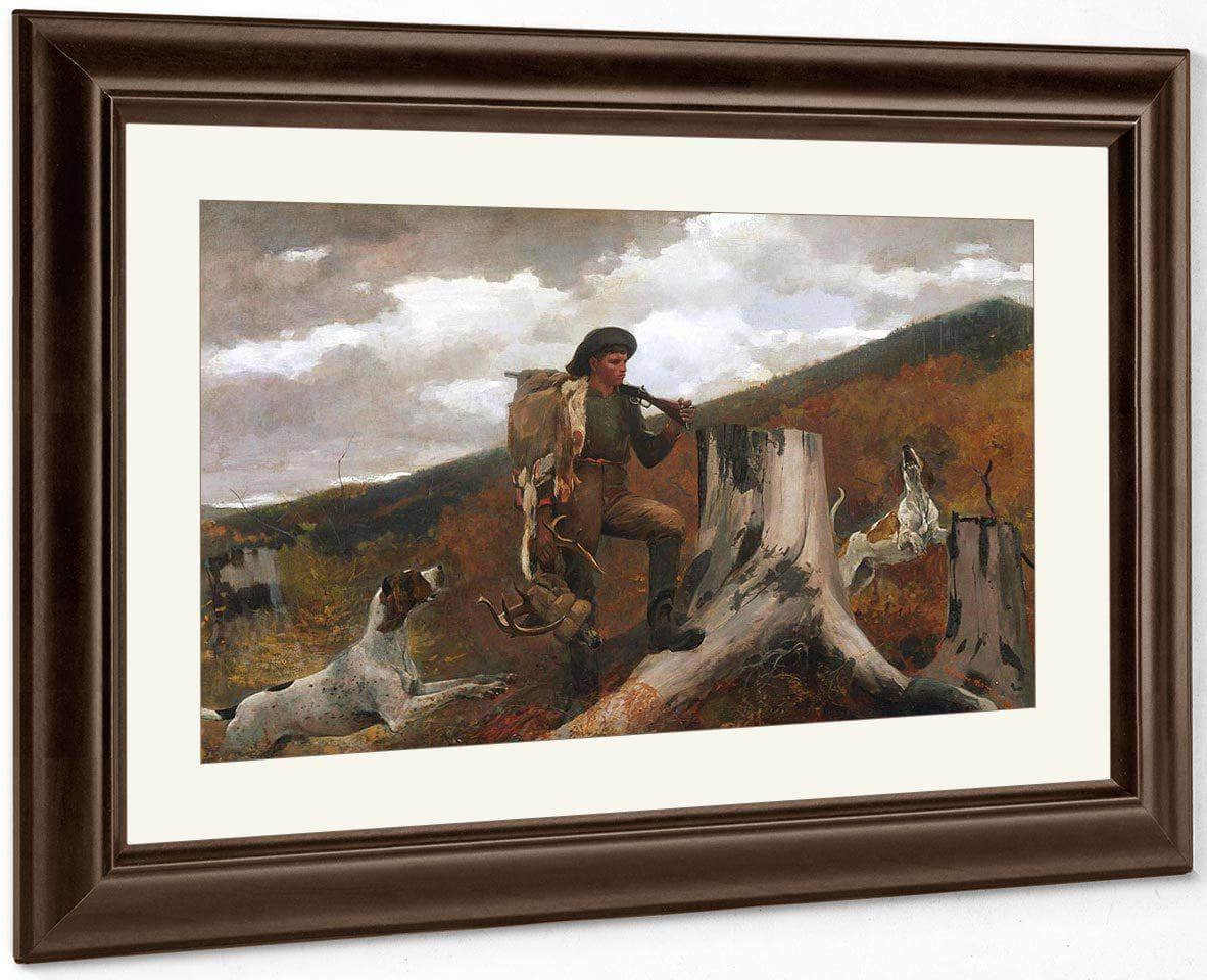 A Huntsman And Dogs By Winslow Homer Fine Art Print