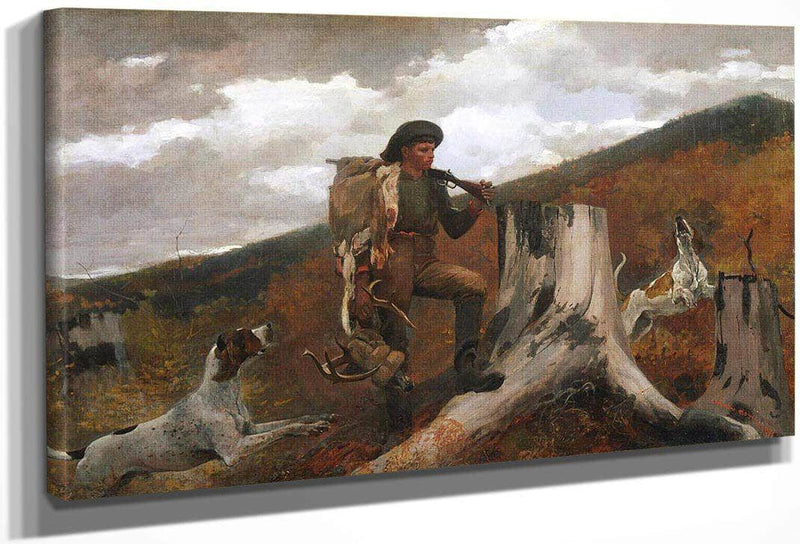 A Huntsman And Dogs By Winslow Homer Fine Art Print