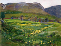 A June Night And Marsh Marigolds By Nicolai Astrup Fine Art Print