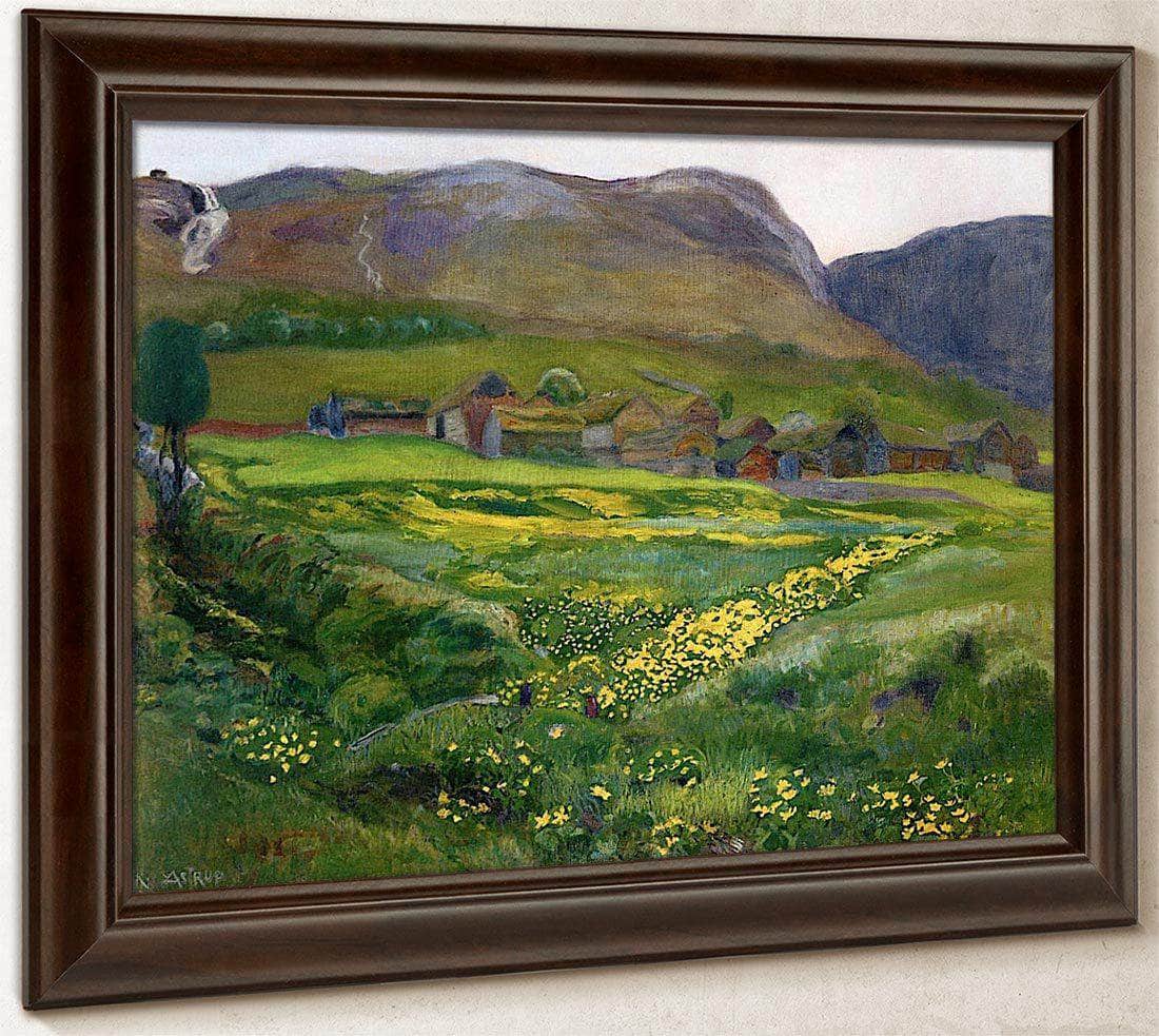 A June Night And Marsh Marigolds By Nicolai Astrup Fine Art Print