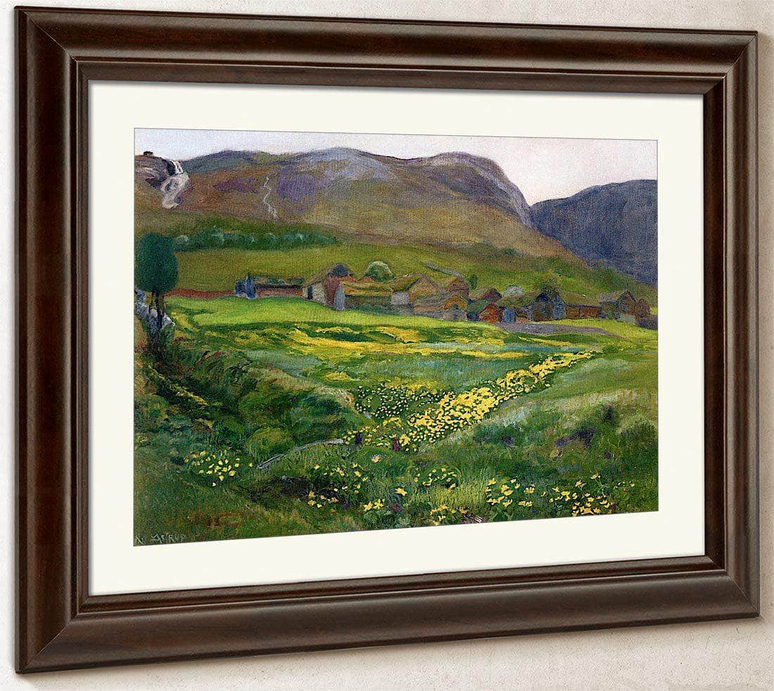 A June Night And Marsh Marigolds By Nicolai Astrup Fine Art Print