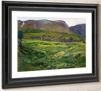 A June Night And Marsh Marigolds By Nicolai Astrup Fine Art Print