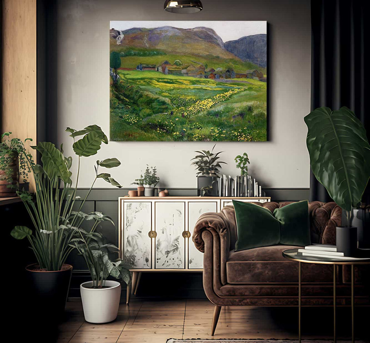 A June Night And Marsh Marigolds By Nicolai Astrup Fine Art Print