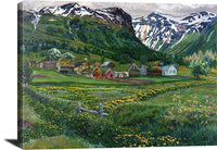 A June Night And Old Jolster Farm Nicolai Astrup Reproduction Fine Art Print