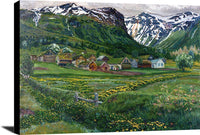 A June Night And Old Jolster Farm Nicolai Astrup Reproduction Fine Art Print