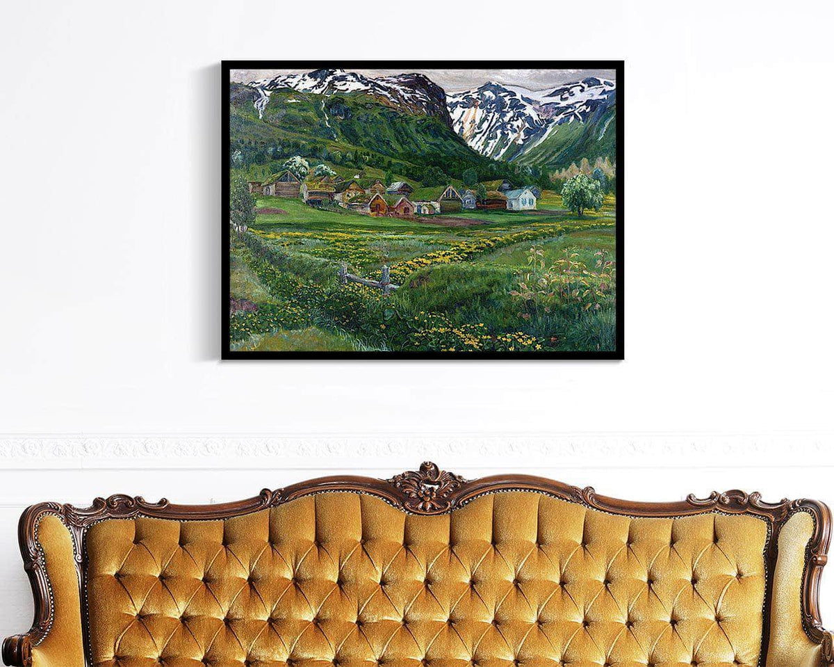 A June Night And Old Jolster Farm Nicolai Astrup Reproduction Fine Art Print