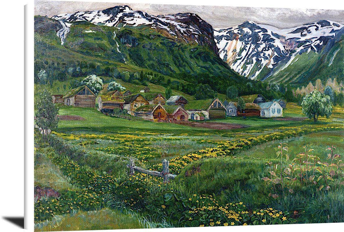 A June Night And Old Jolster Farm Nicolai Astrup Reproduction Fine Art Print