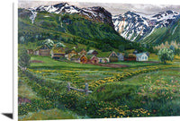 A June Night And Old Jolster Farm Nicolai Astrup Reproduction Fine Art Print