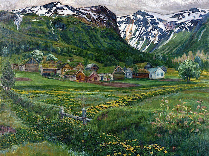 A June Night And Old Jolster Farm Nicolai Astrup Reproduction Fine Art Print