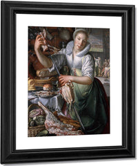 A Kitchenmaid In The Background Jesus In The House Of Mary And Martha By Joachim Wtewael Fine Art Print