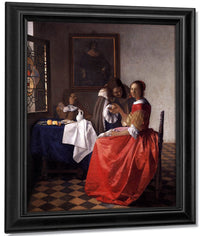 A Lady And Two Gentlemen 1659 By Johannes Vermeer Fine Art Print