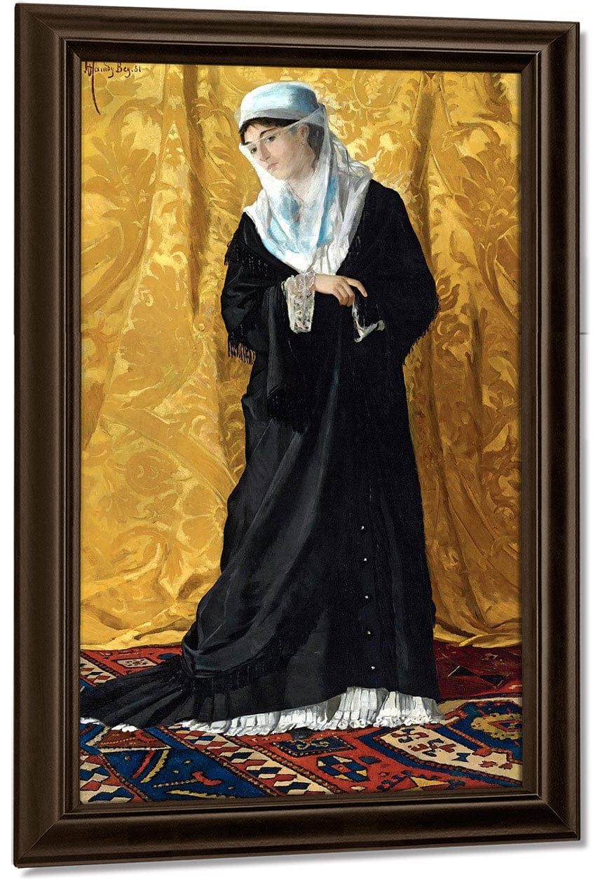 A Lady Of Constantinople 1881 By Osman Hamdi Bey Fine Art Print