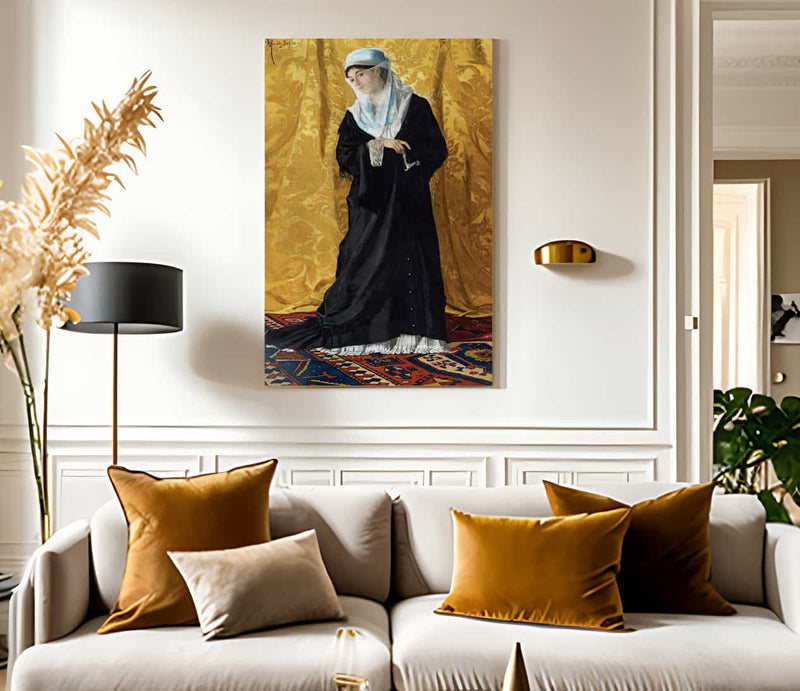 A Lady Of Constantinople 1881 By Osman Hamdi Bey Fine Art Print