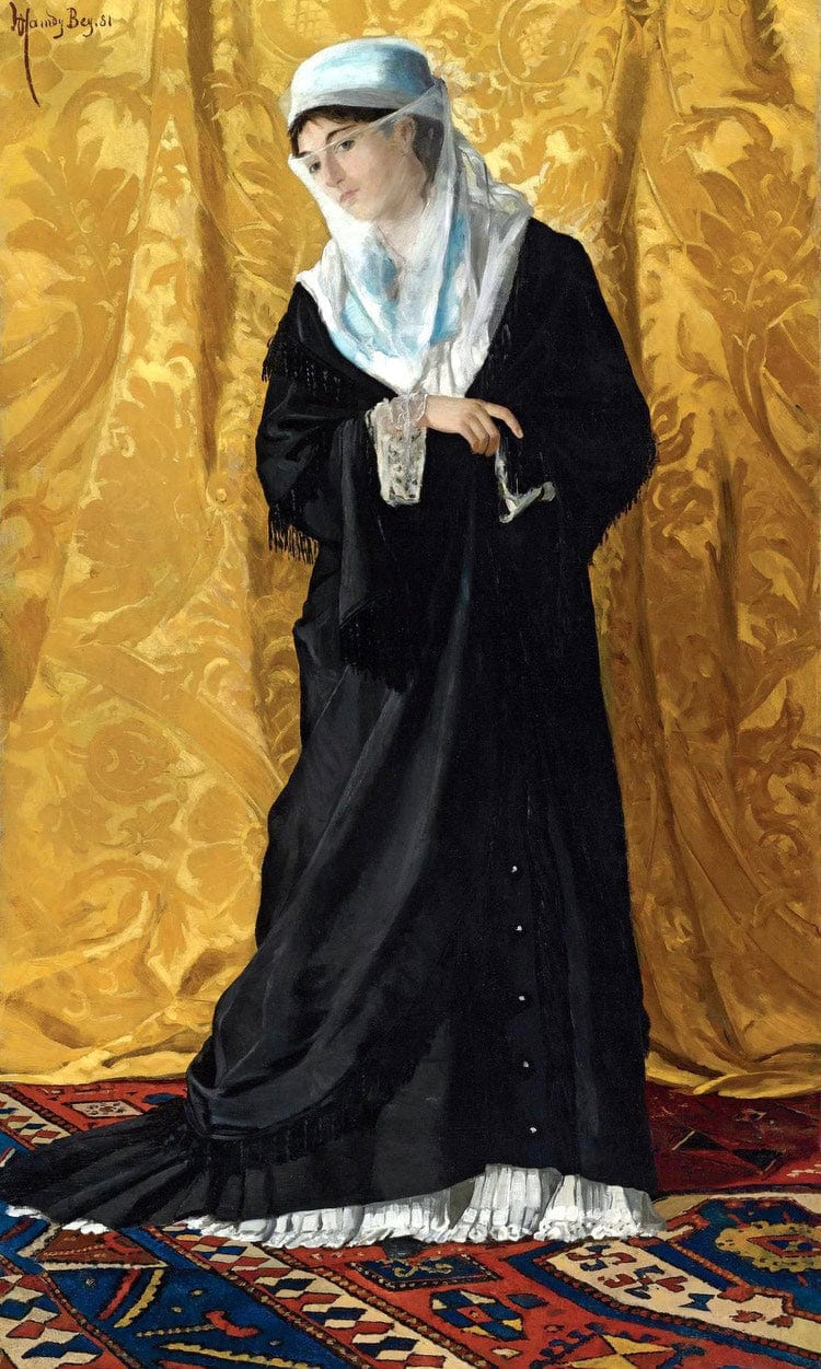 A Lady Of Constantinople 1881 By Osman Hamdi Bey Fine Art Print