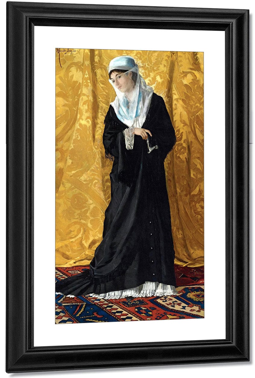 A Lady Of Constantinople 1881 By Osman Hamdi Bey Fine Art Print