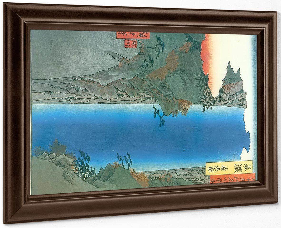 A Lage Waterfall By Hiroshige Fine Art Print