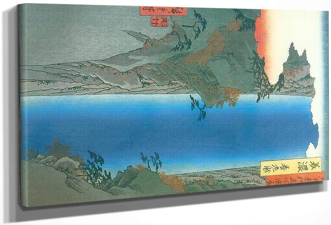 A Lage Waterfall By Hiroshige Fine Art Print